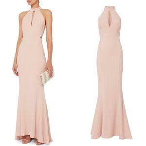 NWT INTERMIX CLOVER CUTOUT PINK LONG GOWN DRESS, S